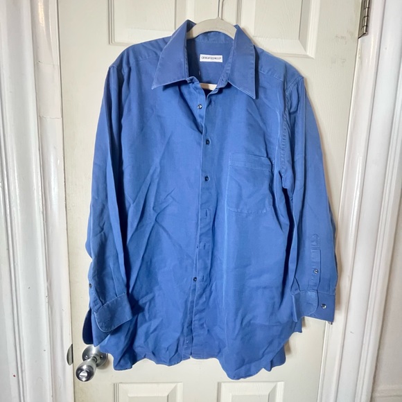 Giorgio Redaelli 43/17 button down shirt blue euc - Picture 1 of 7